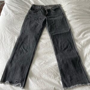 Elizabeth and James Black Flare Wide Leg Jeans